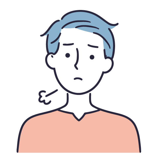 悩んでいる人のイラスト