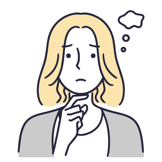 悩んでいる人のイラスト